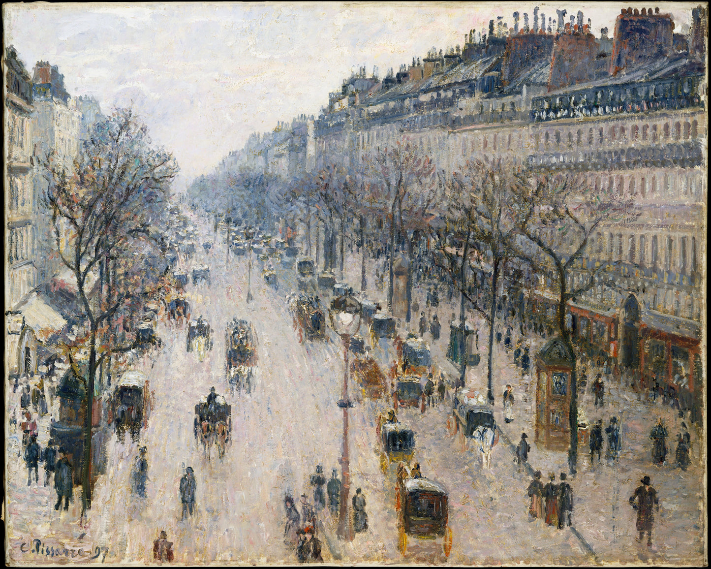 Camille Pissarro - The Boulevard Montmartre on a Winter Morning 1897