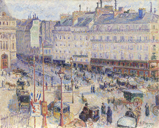 The Place du Havre Paris 1893 by Camille Pissarro - Impressionism - Downloadable Digital Art Print - Wall Decor - Home Decor
