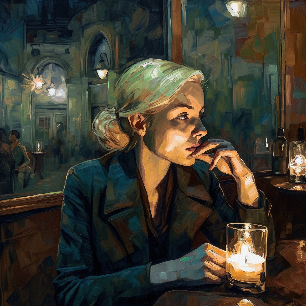 Woman in a Cafe - Seance