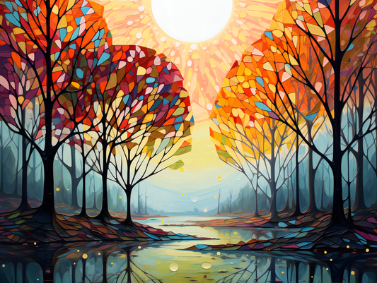 Tiffany Lamp Trees - Ronald MacLennan 2023 - Downloadable PNG File